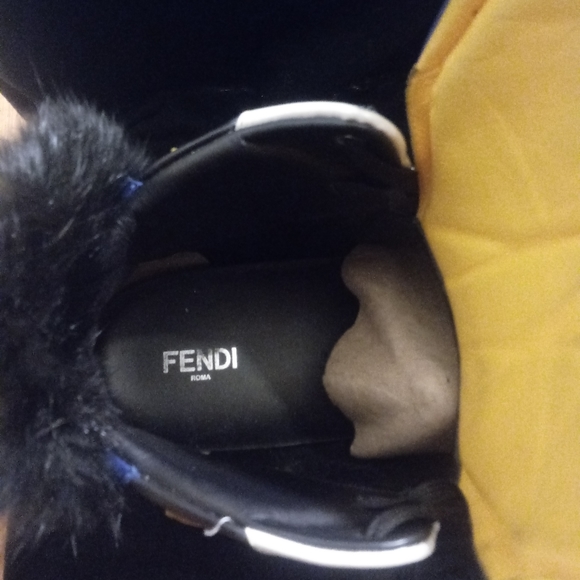 Size 10 fendi fur Hi top mens sneakers 2019 - Picture 2 of 5
